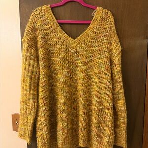 Oversized Maurices Cozy Mustard Yellow Knit Sweater